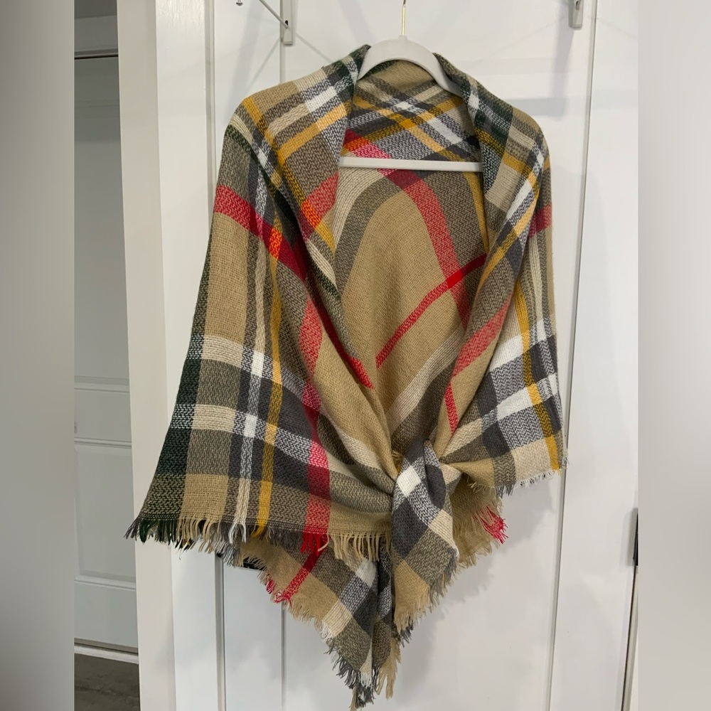 Plaid Blanket Scarf/Shawl